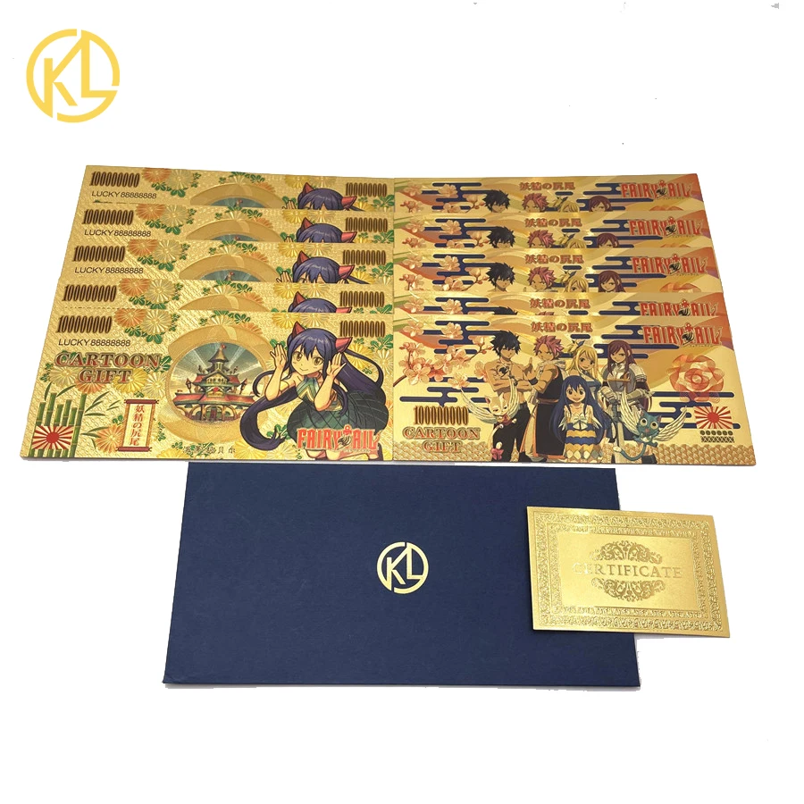 10pcs Japanese Anime Fairy-Teil banknote Classic Manga Peri Tail Gold Fake money cute gift prop money for Animation enthusiast
10pcs Japanese Anime Fairy-Teil banknote Classic Manga Peri Tail Gold Fake money cute gift prop money for Animation enthusiast