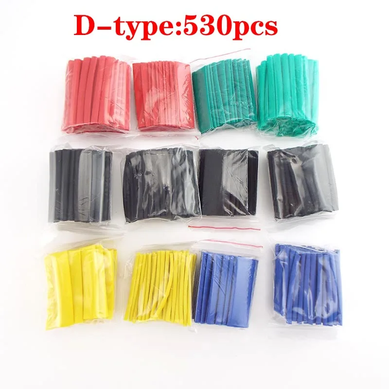 328/530pcs Heat Shrink Set Tube Kit Polyolefin Shrinking Assorted Heat Shrink Tubing Wire Cable Insulated Sleeving Tubing U26
328/530pcs Heat Shrink Set Tube Kit Polyolefin Shrinking Assorted Heat Shrink Tubing Wire Cable Insulated Sleeving Tubing U26