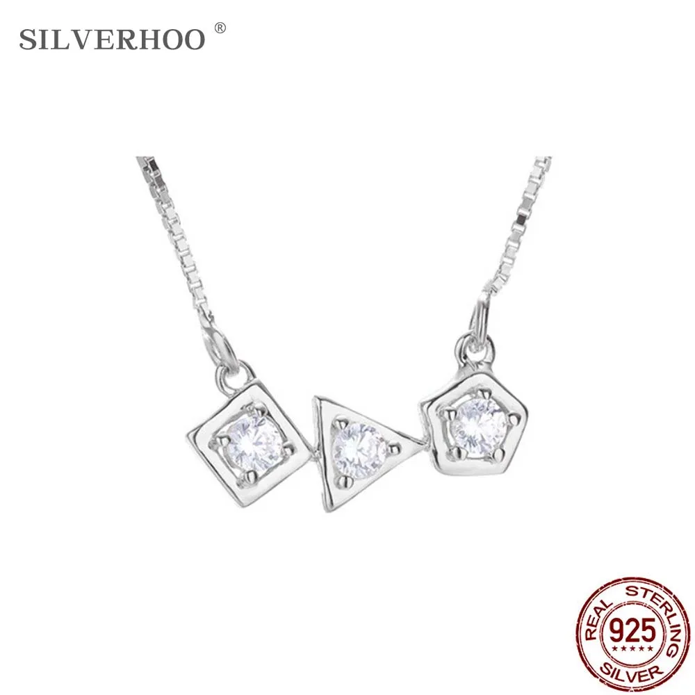 Ожерелье-чокер SILVERHOO из стерлингового серебра 925 пробы для женщин, модное ожерелье с подвеской в виде геометрического кубического циркония, ...
Ожерелье-чокер SILVERHOO из стерлингового серебра 925 пробы для женщин, модное ожерелье с подвеской в виде геометрического кубического циркония, ...