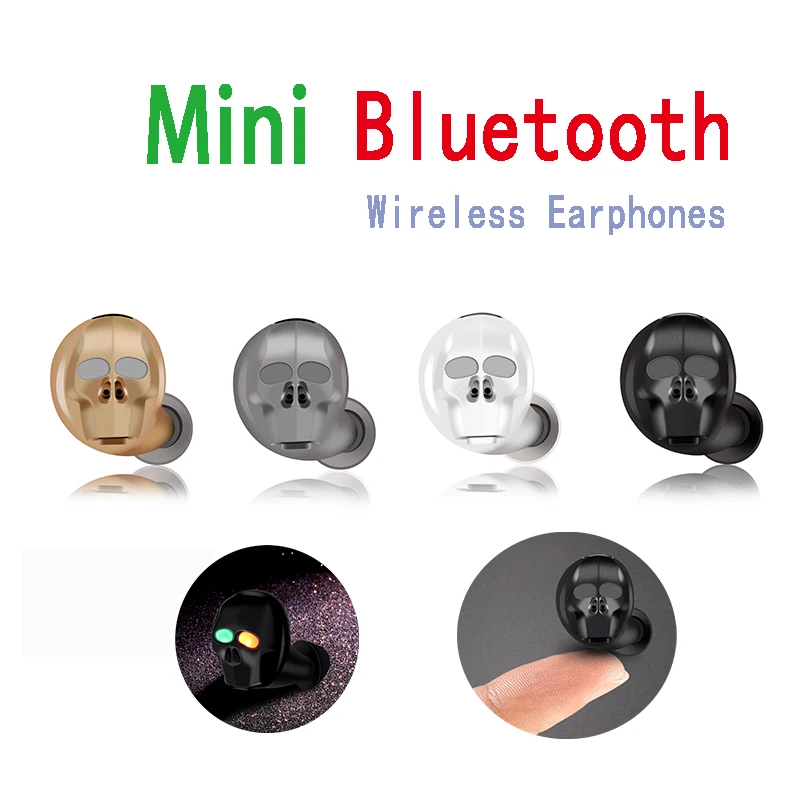 

Wireless Skull Bone Bluetooth Earphone with Microphone Noise Cancelling Hi-Fi Handsfree Bass Stereo Mini Micro Earbud Earpiece