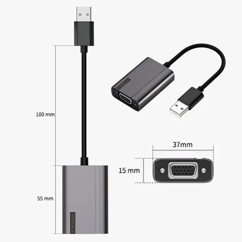 Brand New Multi-Display Cable Adapter Converter USB3.0 To VAG Mini HDMI-Compatible Video Cable Adapter For Projector, Laptop, PC
Brand New Multi-Display Cable Adapter Converter USB3.0 To VAG Mini HDMI-Compatible Video Cable Adapter For Projector, Laptop, PC