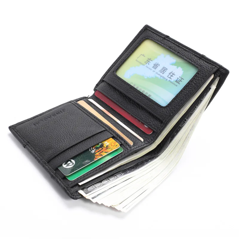 Wallet Pattern Stitching Men's Leather Short Wallet Wholesale