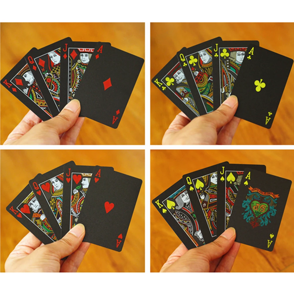 Black Poker PVC Innovative Waterproof Washable Poker Game Card With A Plastic Box For Party Home Entertainment Travel
Black Poker PVC Innovative Waterproof Washable Poker Game Card With A Plastic Box For Party Home Entertainment Travel