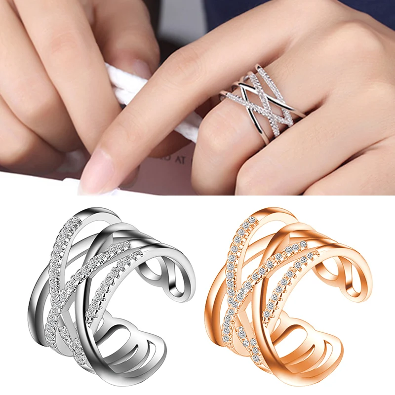 Rose gold ring double-layer trendy line with simple ring Micro Paved High Polished Lead & Nickel Free for Women Gifts
Rose gold ring double-layer trendy line with simple ring Micro Paved High Polished Lead & Nickel Free for Women Gifts
