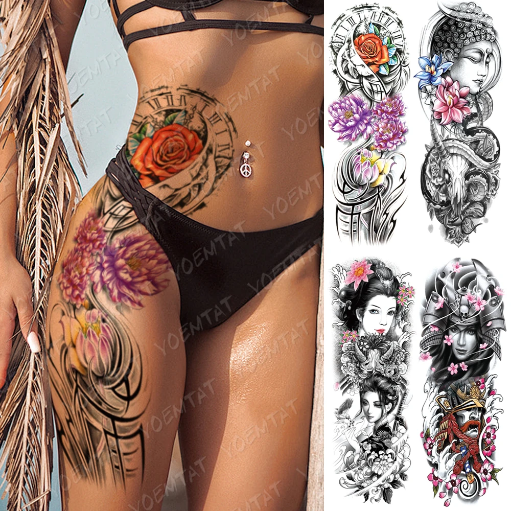 Large Arm Sleeve Tattoo Totem Rose Lotus Maori Waterproof Temporary Tatto Sticker Geisha Body Art Full Fake Tatoo Women Men
Large Arm Sleeve Tattoo Totem Rose Lotus Maori Waterproof Temporary Tatto Sticker Geisha Body Art Full Fake Tatoo Women Men