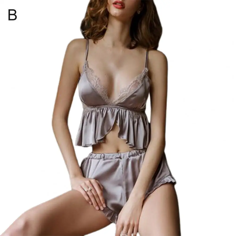 Women's Pajama Sets 1 Set Sexy Backless Nightwear Beautiful Practical Elastic Soft Solid Nightgown Underwear for Gift Pink Grey
Women's Pajama Sets 1 Set Sexy Backless Nightwear Beautiful Practical Elastic Soft Solid Nightgown Underwear for Gift Pink Grey