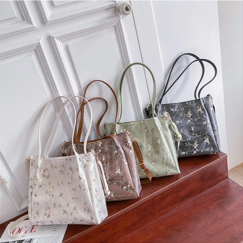 PVC Jelly Totes Purses and Handbags for Women 2021 Designer Luxury Girls Female Shopper Casual Exquisite Fashion Flowers Wallets
PVC Jelly Totes Purses and Handbags for Women 2021 Designer Luxury Girls Female Shopper Casual Exquisite Fashion Flowers Wallets