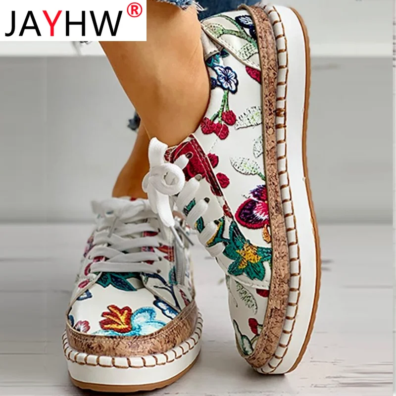 JAYHW Brand Leisure Platform Chunky Female Sneakers Casual Floral Lace Up Sewing Round Toe Vulcanize Shoes Women Fashion Shoes
JAYHW Brand Leisure Platform Chunky Female Sneakers Casual Floral Lace Up Sewing Round Toe Vulcanize Shoes Women Fashion Shoes