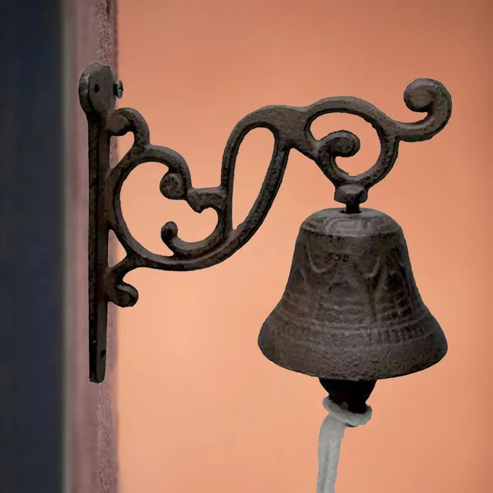 Metal Door Bell Vintage Wall Decor Bells With Long Cords Dinner Bell Cast Iron Wall Mounted Family Garden Porch Craft Decoration
Metal Door Bell Vintage Wall Decor Bells With Long Cords Dinner Bell Cast Iron Wall Mounted Family Garden Porch Craft Decoration