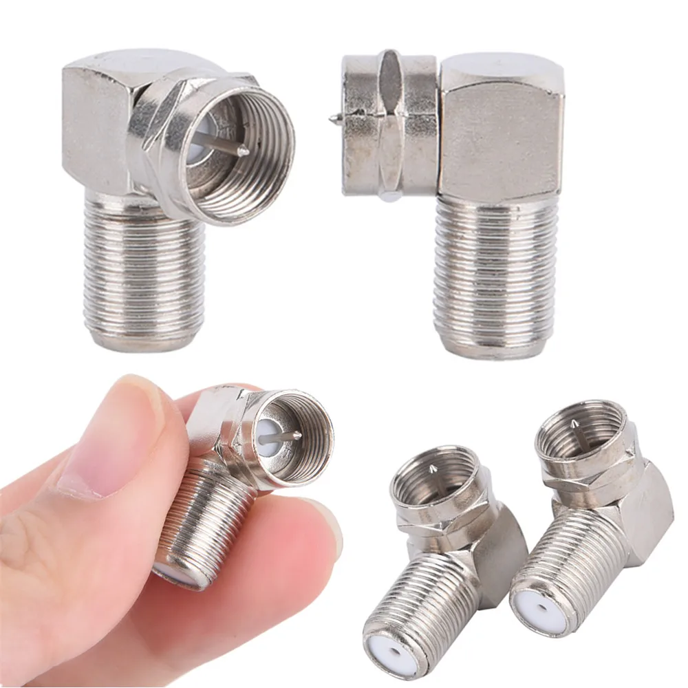 2pc Silver Steel 90 Degree TV Aerial Antenna Plug Connector Right Angle Adapter Plug To Socket Coax Cable F-Type Male to Female
2pc Silver Steel 90 Degree TV Aerial Antenna Plug Connector Right Angle Adapter Plug To Socket Coax Cable F-Type Male to Female