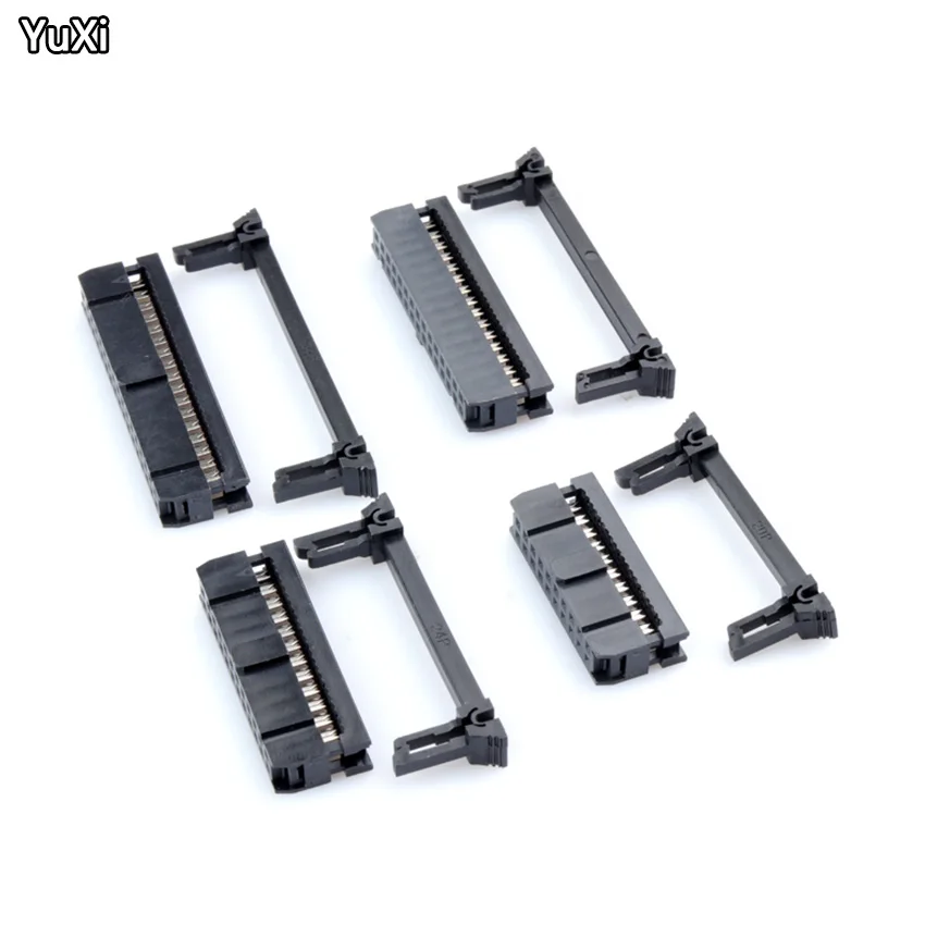 YUXI 100Set/Lot 10/14/16/20/26/34/40Pin JTAG PlugConnector Cable Jack 2.54mm IDC Double Row Tilt Ribbon Cable Connector
YUXI 100Set/Lot 10/14/16/20/26/34/40Pin JTAG PlugConnector Cable Jack 2.54mm IDC Double Row Tilt Ribbon Cable Connector