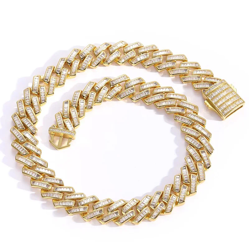 Hip Hop Square CZ Stone Pave Bling Ice Out 16mm Rhombus Cuban Miami Link Chain Necklace for Men Rapper Jewelry Gold Silver Color
Hip Hop Square CZ Stone Pave Bling Ice Out 16mm Rhombus Cuban Miami Link Chain Necklace for Men Rapper Jewelry Gold Silver Color