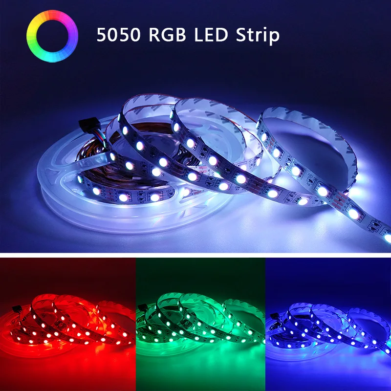 5 м 10 15 RGBW/RGBWW RGB 5050 60 Светодиодный s светодиодный полосы светильник Luces DC12V гибкая