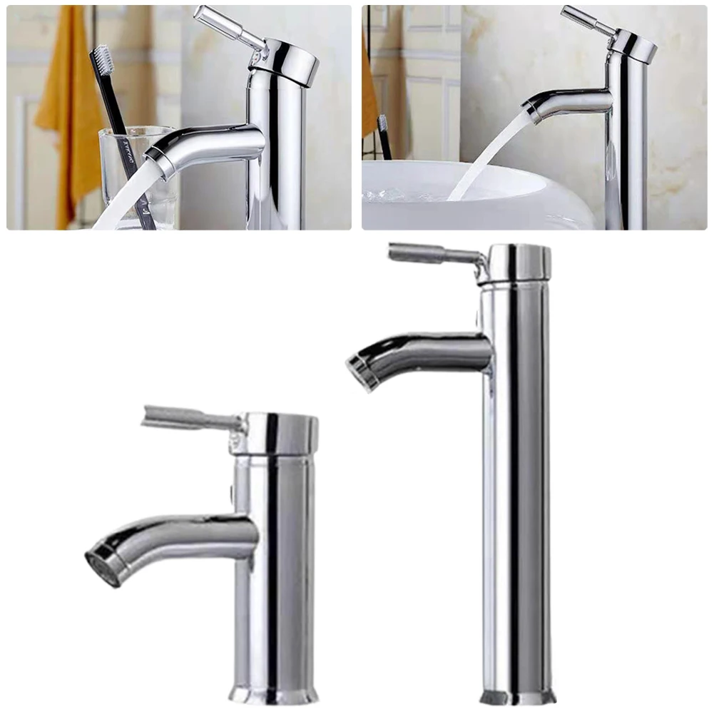 Bathroom Basin Faucet Water Tap Silve Stainless Steel Paint Faucet Single Handle Water Sink Single Hole Basin Hot Cold Mixer Tap
Bathroom Basin Faucet Water Tap Silve Stainless Steel Paint Faucet Single Handle Water Sink Single Hole Basin Hot Cold Mixer Tap