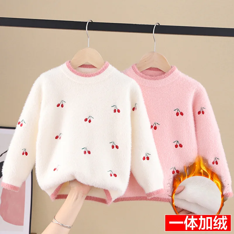 Girl Winter Knitted Sweater for Girls Jumper Children's Clothing Young Children Outerwear Pullover Kids'O-Neck Cherry Sweater 15
Girl Winter Knitted Sweater for Girls Jumper Children's Clothing Young Children Outerwear Pullover Kids'O-Neck Cherry Sweater 15