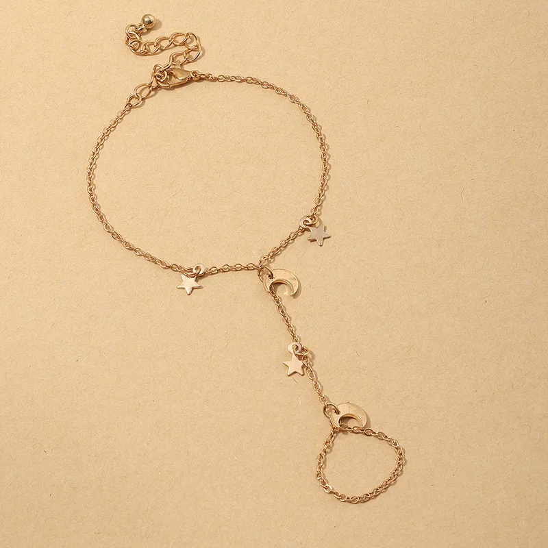 2021 New Cute Star Moon Pendant Chain Bracelet Trendy Exquisite Connected Finger Bracelets Hand Accessories for Women Gifts
2021 New Cute Star Moon Pendant Chain Bracelet Trendy Exquisite Connected Finger Bracelets Hand Accessories for Women Gifts