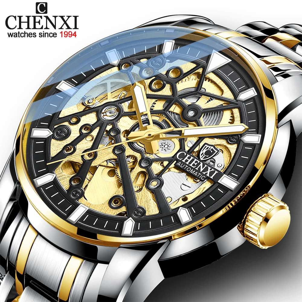 CHENXI Mens Watches Tourbillon Waterproof Automatic Mechanical Watch Men Top Brand Luxury Stainless Steel Business Wristwatch
CHENXI Mens Watches Tourbillon Waterproof Automatic Mechanical Watch Men Top Brand Luxury Stainless Steel Business Wristwatch