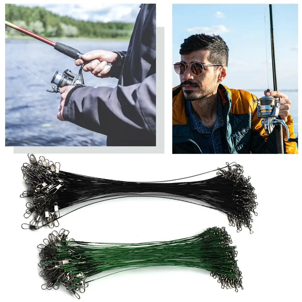 20PCS Anti Bite Steel Fishing Line Steel Wire Leader With Swivel Fishing Accessory Lead Core Leash Fishing Wire 15CM-30CM
20PCS Anti Bite Steel Fishing Line Steel Wire Leader With Swivel Fishing Accessory Lead Core Leash Fishing Wire 15CM-30CM