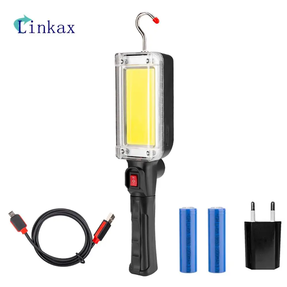 Portable USB Rechargeable COB LED Flashlight Torch Lantern Work Light Night Light Camping Lamp By 2*18650 Battery Magnet Hook
Portable USB Rechargeable COB LED Flashlight Torch Lantern Work Light Night Light Camping Lamp By 2*18650 Battery Magnet Hook