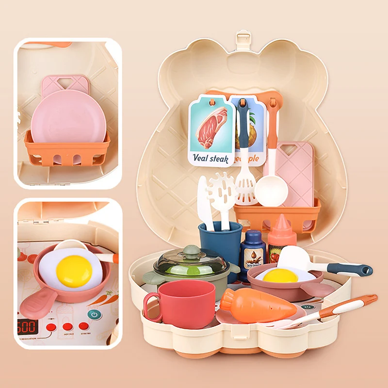 Kitchen Simulation Play House Toy Kids Kitchen Toy Set Utensils Cooking Pots Pans Food Dishes Cookware Set Storage Bag For Child
Kitchen Simulation Play House Toy Kids Kitchen Toy Set Utensils Cooking Pots Pans Food Dishes Cookware Set Storage Bag For Child