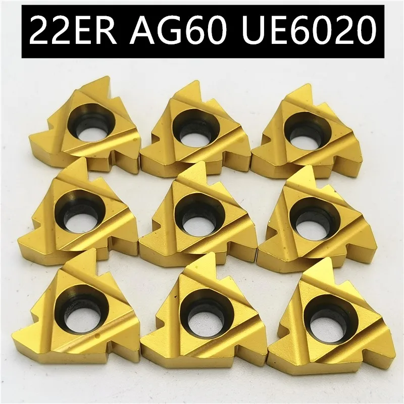 10PCS 22ER AG60 UE6020 High Quality Carbide Blade Thread Turning Tool Metal Turning Machine Tool Parts Lathe Tool
10PCS 22ER AG60 UE6020 High Quality Carbide Blade Thread Turning Tool Metal Turning Machine Tool Parts Lathe Tool