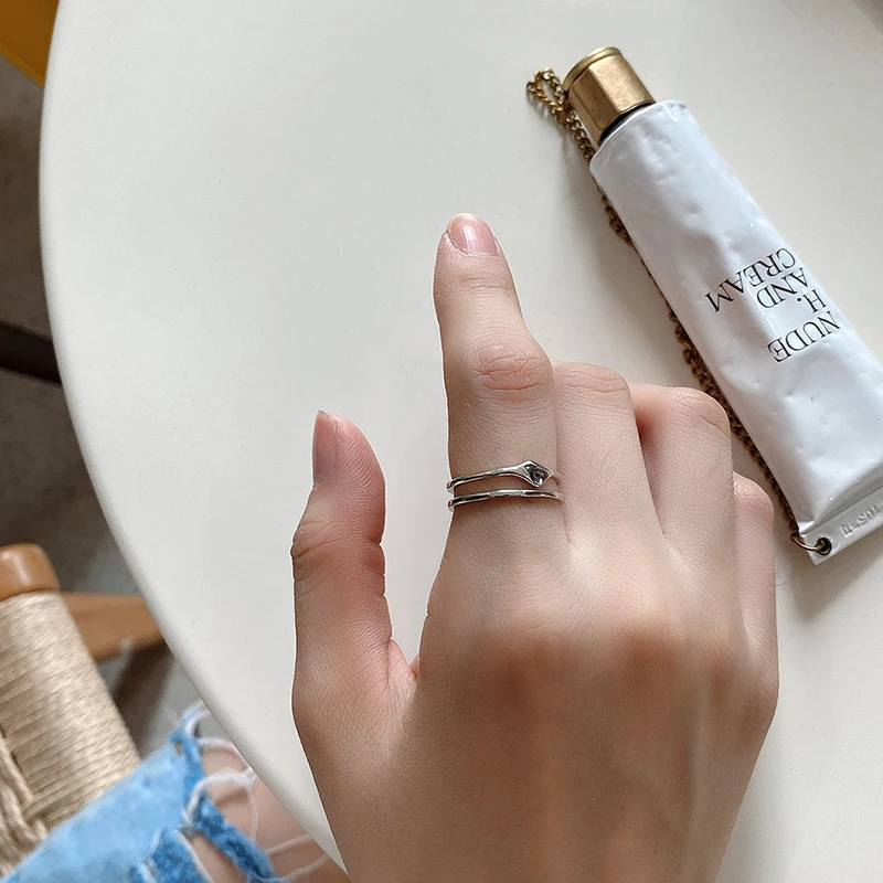 Kinel S925 Sterling Silver Rings for Women Fashion Double Adjustable Ring Women Open Party Rings Simple Jewelry Birthday Gift
Kinel S925 Sterling Silver Rings for Women Fashion Double Adjustable Ring Women Open Party Rings Simple Jewelry Birthday Gift