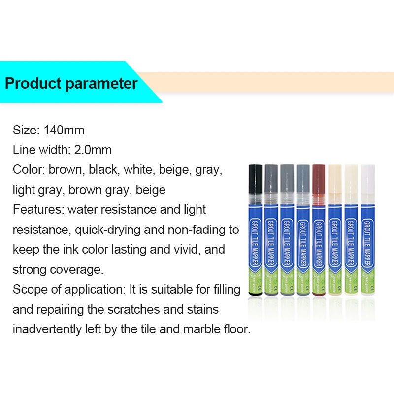 1Pcs Thuis Tegel Grout Pen Waterbestendig Keuken Instant Tegel Reparatie Anti Schimmel Professionele Grijs Wit Grout Marker Pen
1Pcs Thuis Tegel Grout Pen Waterbestendig Keuken Instant Tegel Reparatie Anti Schimmel Professionele Grijs Wit Grout Marker Pen