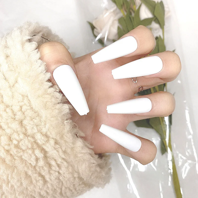 24pcs/Pack Professional Fake Nails Coffin Glossy Long Ballerina Acrylic Nail Tips Press On Nails Full Cover Manicure Tools
24pcs/Pack Professional Fake Nails Coffin Glossy Long Ballerina Acrylic Nail Tips Press On Nails Full Cover Manicure Tools