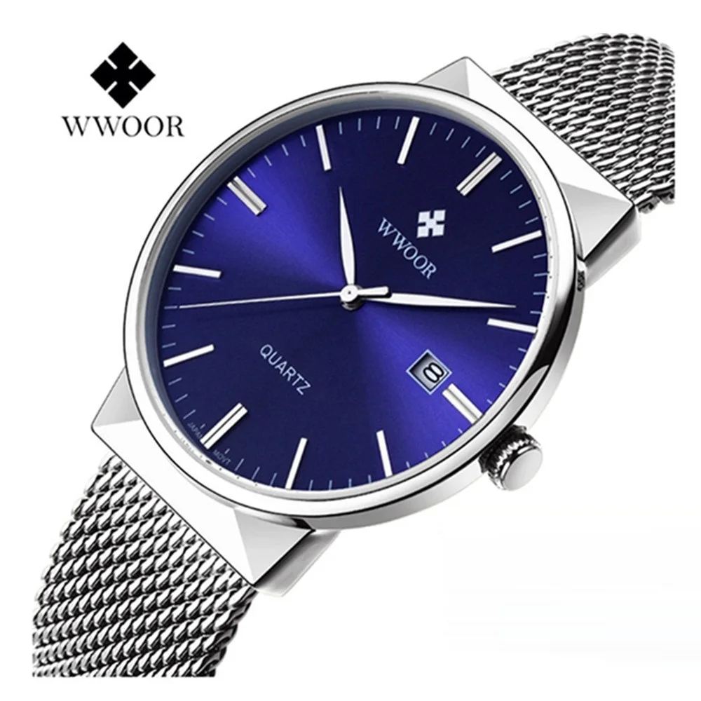 Men Watch WWOOR Top Brand Luxury Quartz Analog Wrist Watch Stainless Steel Date Waterproof Male Clock Relogio Masculino 2020
Men Watch WWOOR Top Brand Luxury Quartz Analog Wrist Watch Stainless Steel Date Waterproof Male Clock Relogio Masculino 2020