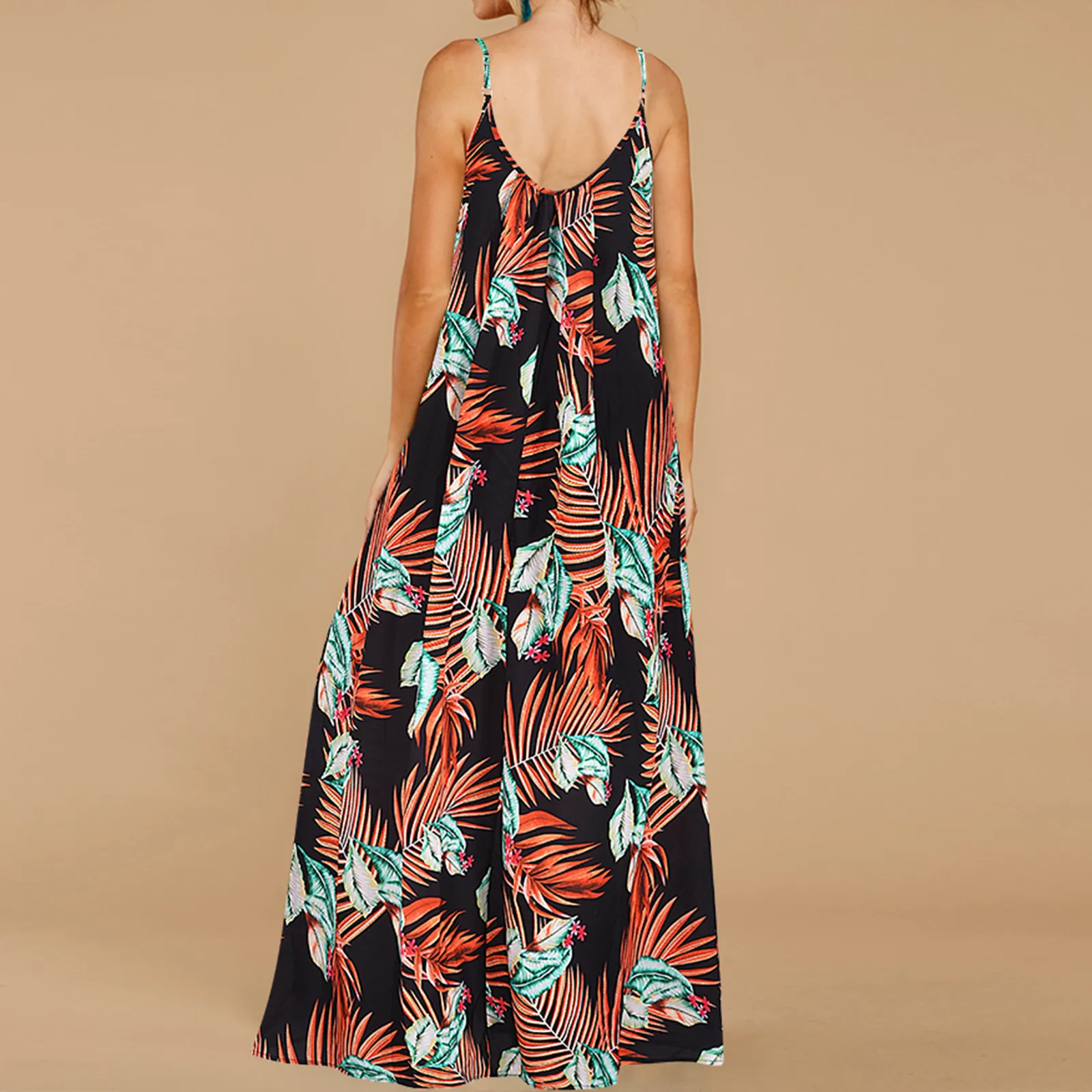 40# Summer Print Sling Maxi Dress Women O-neck Halter Sleeveless Party Long Dresses Beach Plus Size Loose Sundress Vestidos
40# Summer Print Sling Maxi Dress Women O-neck Halter Sleeveless Party Long Dresses Beach Plus Size Loose Sundress Vestidos