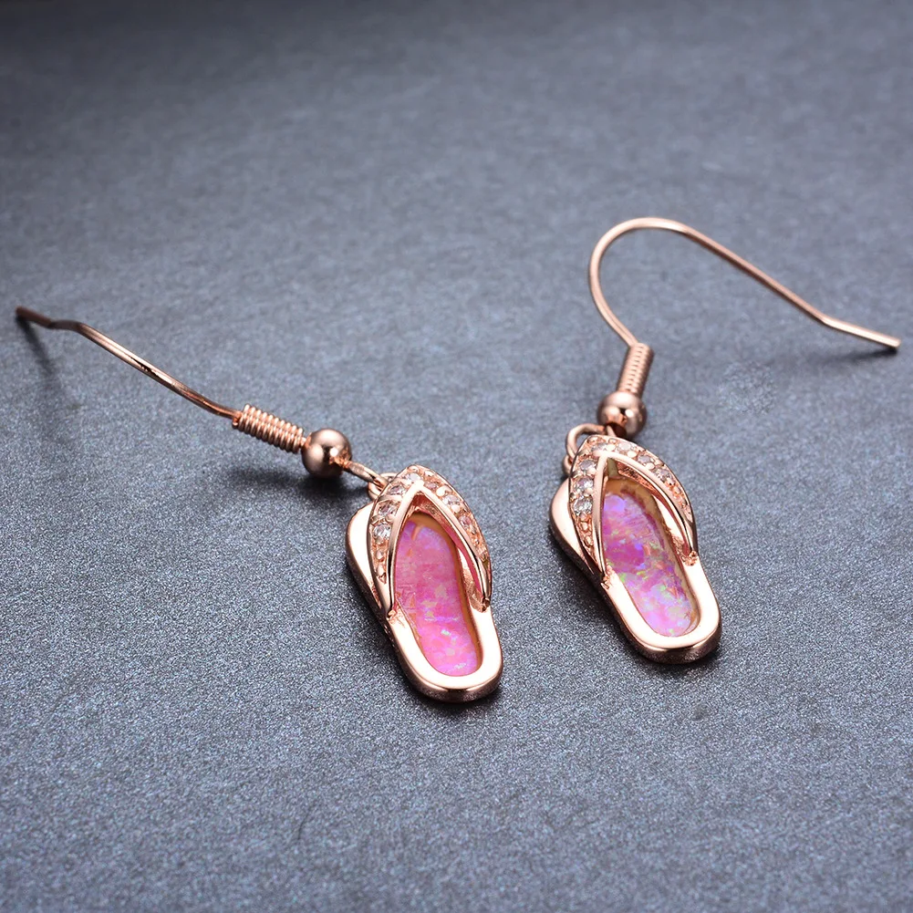 New Rose Gold + Rose Red Opal Slipper Earrings Exquisite Lady Earrings Earrings Wholesale Earings Fashion Jewelry 2021
New Rose Gold + Rose Red Opal Slipper Earrings Exquisite Lady Earrings Earrings Wholesale Earings Fashion Jewelry 2021