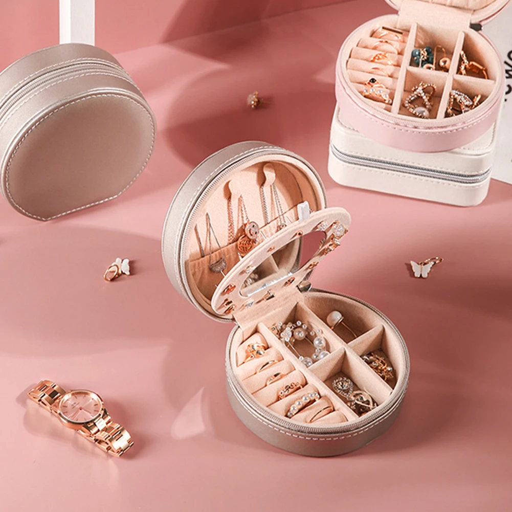 3 Layer Jewelry Storage Box PU Leather Jewelry Box Case with Mirror Table Organizer for Rings Earrings Necklace Bracelet Gifts
3 Layer Jewelry Storage Box PU Leather Jewelry Box Case with Mirror Table Organizer for Rings Earrings Necklace Bracelet Gifts