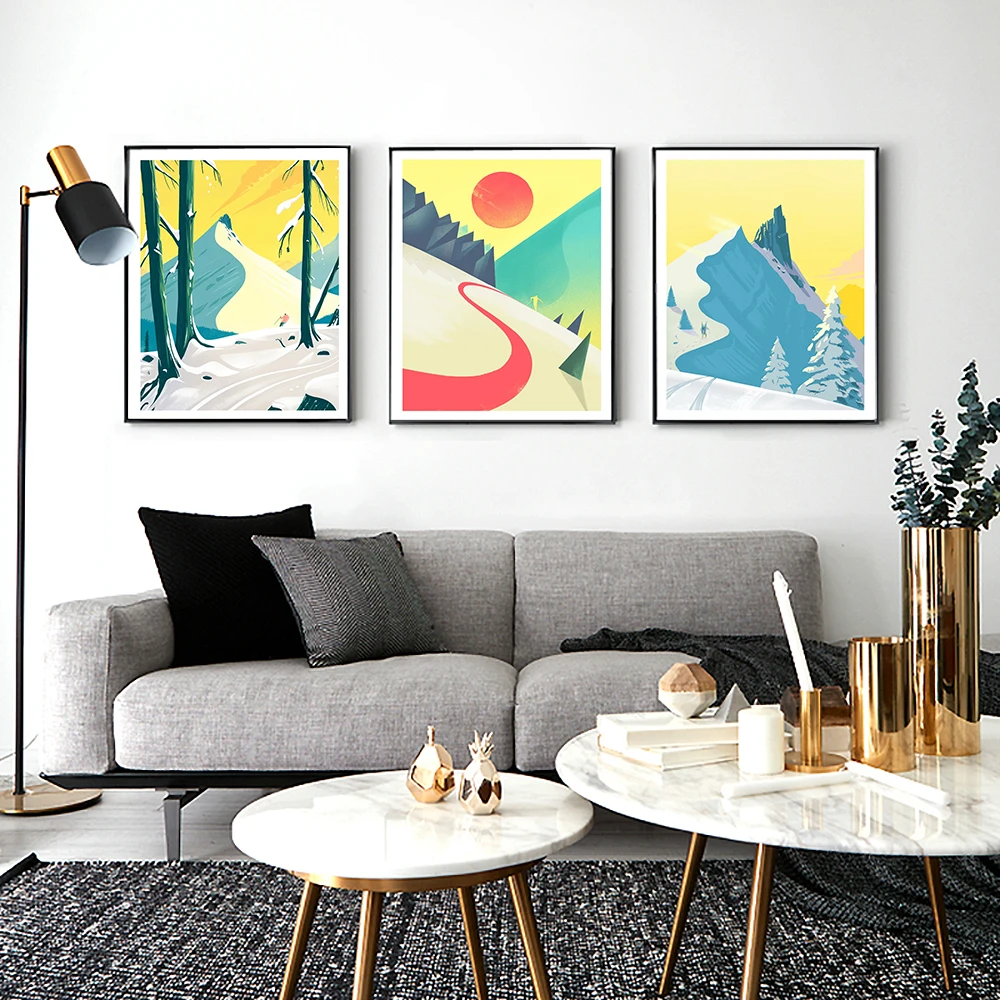 Abstract Mountain Poster Snow Landscape Art Print Skiing yellow Canvas Painting Nordic Wall Picture Bedroom Home Decor
Abstract Mountain Poster Snow Landscape Art Print Skiing yellow Canvas Painting Nordic Wall Picture Bedroom Home Decor