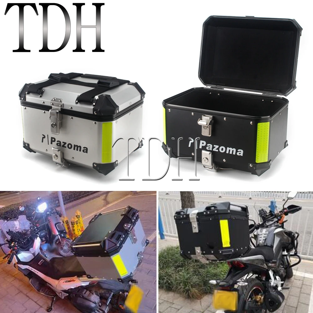 29cm x 32cm x 46cm Motorcycle Trunk Case With Lock Scooter Top Box 42L Aluminum Alloy Helmet Tool Rear Storage Luggage Topbox
29cm x 32cm x 46cm Motorcycle Trunk Case With Lock Scooter Top Box 42L Aluminum Alloy Helmet Tool Rear Storage Luggage Topbox