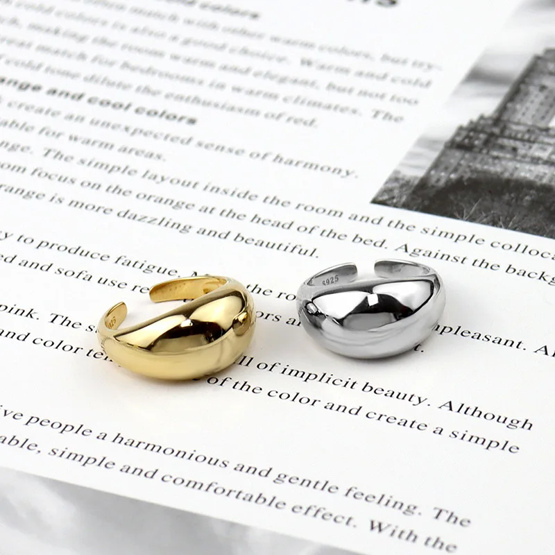 YAOLOGE 925 Sterling Silver Fashion Retro Geometric Arc Ring Female Simple Temperament Jewelry Accessories Gift Wholesale
YAOLOGE 925 Sterling Silver Fashion Retro Geometric Arc Ring Female Simple Temperament Jewelry Accessories Gift Wholesale