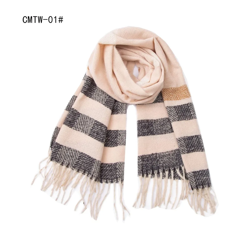 Fashion Designer Winter Warm Soft Scarf Women Cashmere Stripe Scarves Plaid Shawl and Wraps Pashmina Female Bufanda
Fashion Designer Winter Warm Soft Scarf Women Cashmere Stripe Scarves Plaid Shawl and Wraps Pashmina Female Bufanda