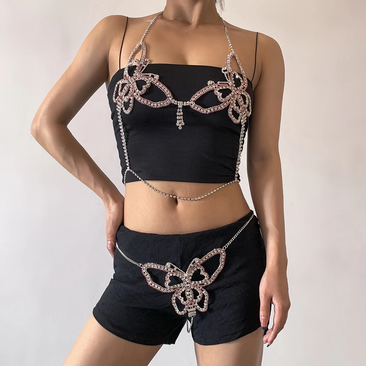 2021 Rhinestone Butterfly Body Chain Jewelry Sets Women Belly Chains for Waist Cross Sexy Bra Chain Crystal Bikini Beach Party
2021 Rhinestone Butterfly Body Chain Jewelry Sets Women Belly Chains for Waist Cross Sexy Bra Chain Crystal Bikini Beach Party