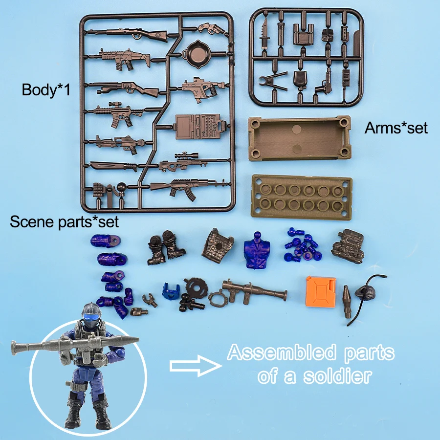 6 Soldiers/set Toys for Boys Model Building Kits Mini Blocks Military Soldier Action Figure Joint Movable Model Kit Kids Toys
6 Soldiers/set Toys for Boys Model Building Kits Mini Blocks Military Soldier Action Figure Joint Movable Model Kit Kids Toys