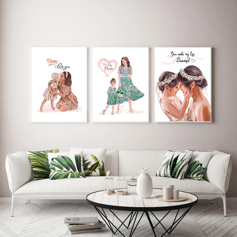 Fashion Mom Love Daughter Nordic Poster Wall Art Canvas Painting Modern Baby Girl Home Wall Pictures For Living Room Unframed
Fashion Mom Love Daughter Nordic Poster Wall Art Canvas Painting Modern Baby Girl Home Wall Pictures For Living Room Unframed