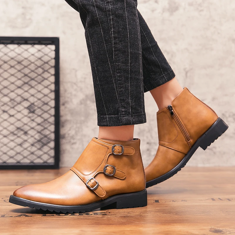 Leather Men's High-Top Shoes Fashion British Trend Slip-On Shoes Outdoor Tassel Business Casual Shoes Moccasin Men Brogue Shoes
Leather Men's High-Top Shoes Fashion British Trend Slip-On Shoes Outdoor Tassel Business Casual Shoes Moccasin Men Brogue Shoes