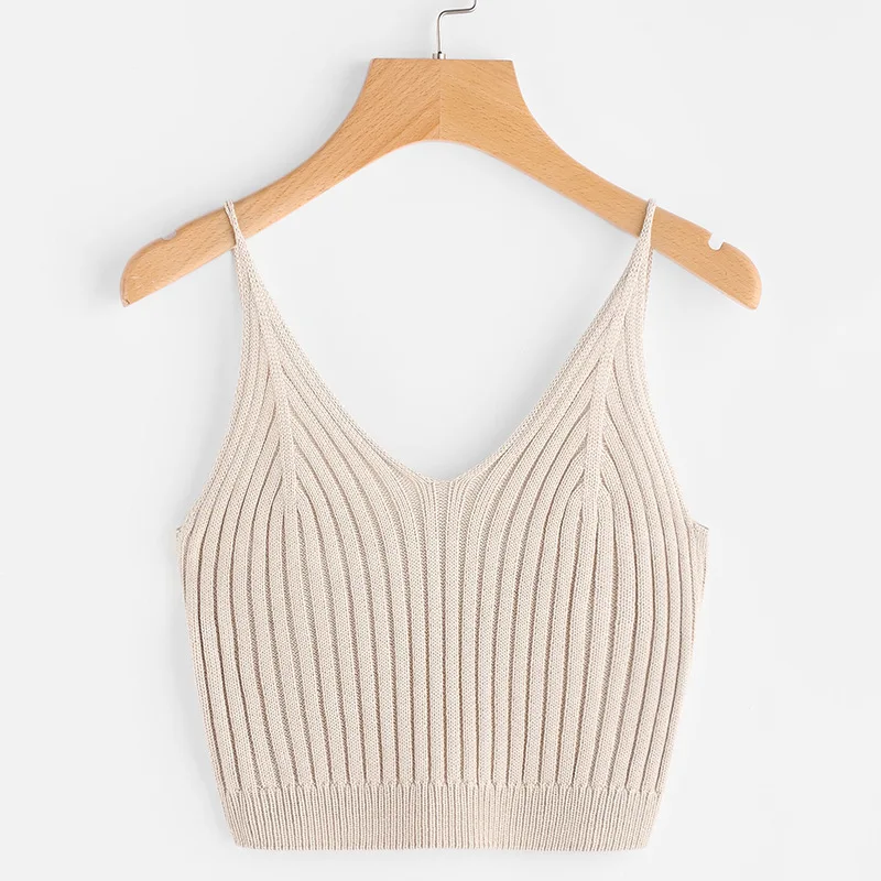 Women Camisoles Female Sleeveless Vest Under-Waist Tops Sexy Intimates Knitted Bra V-Neck Short Thin Strap Elegant Office Basic
Women Camisoles Female Sleeveless Vest Under-Waist Tops Sexy Intimates Knitted Bra V-Neck Short Thin Strap Elegant Office Basic