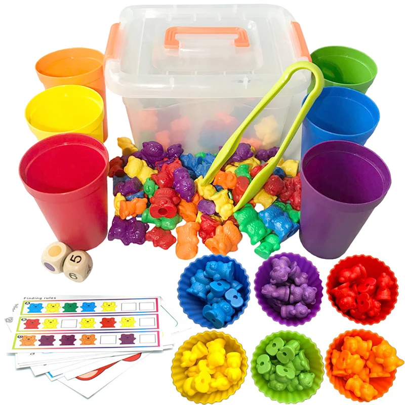 Children Montessori Toy 1 set Boxed Counting Bear Montessori Educational Cognition Rainbow Matching Game Educational Toys Gifts
Children Montessori Toy 1 set Boxed Counting Bear Montessori Educational Cognition Rainbow Matching Game Educational Toys Gifts