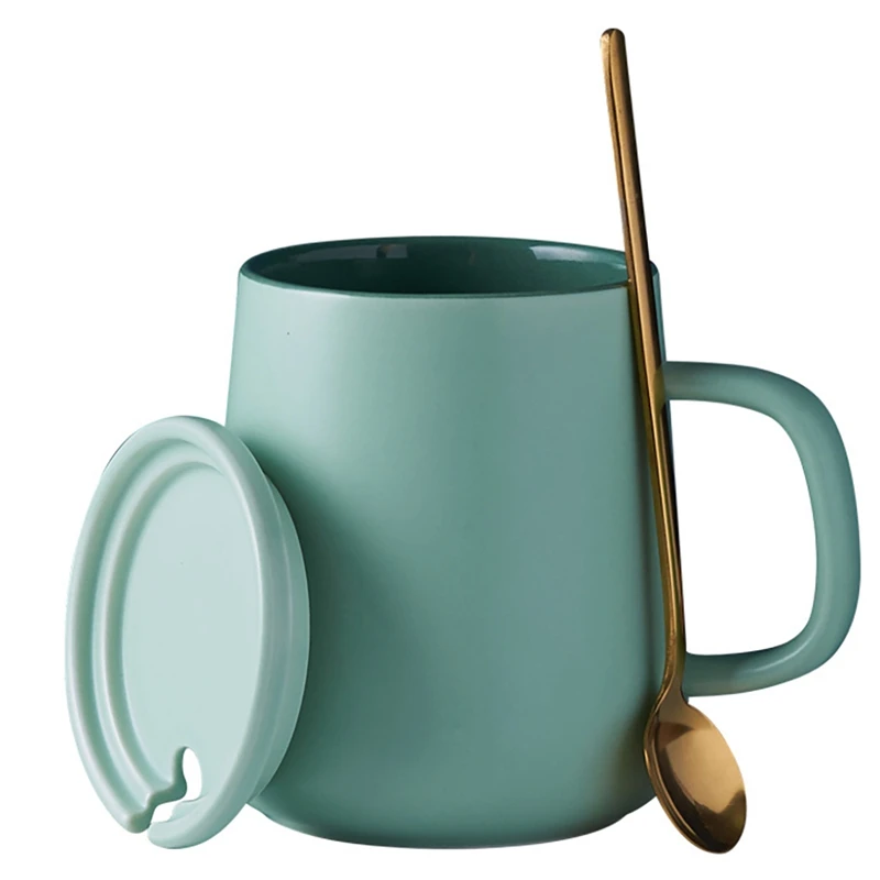 Ceramic Mugs with Cover and Spoon Light Creative Coffee Mug Contrast Colors Cup perfect Gifts for Friends Birthday
Ceramic Mugs with Cover and Spoon Light Creative Coffee Mug Contrast Colors Cup perfect Gifts for Friends Birthday