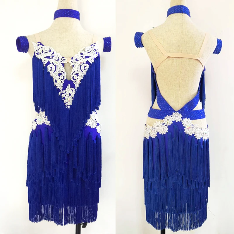 New Latin Dance Performance Dress Royal Blue Fringe Backless Sexy Latin Dance Clothes For Women Girls Samba Salsa Costume BL5390
New Latin Dance Performance Dress Royal Blue Fringe Backless Sexy Latin Dance Clothes For Women Girls Samba Salsa Costume BL5390