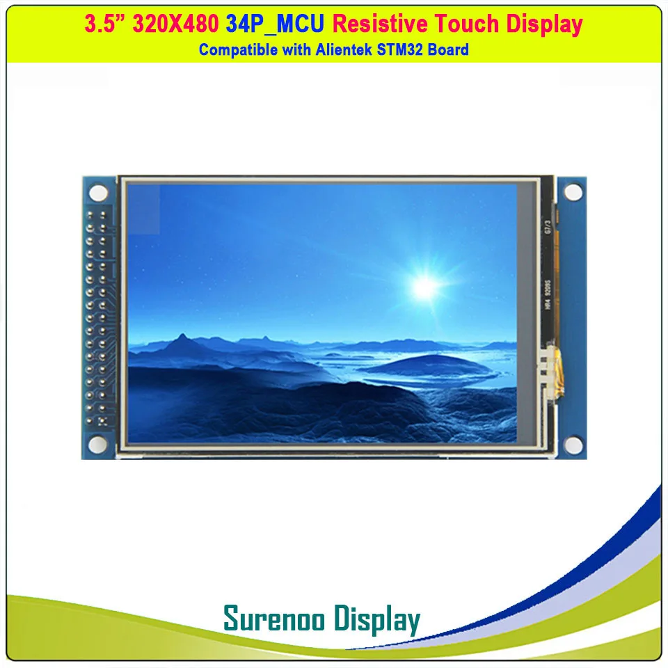 3.5 inch 480*320 16-Bit Parallel MCU ILI9486 TFT LCD Module Display Screen w/ XPT2046 Resistive Touch Panel Alientek STM32
3.5 inch 480*320 16-Bit Parallel MCU ILI9486 TFT LCD Module Display Screen w/ XPT2046 Resistive Touch Panel Alientek STM32
