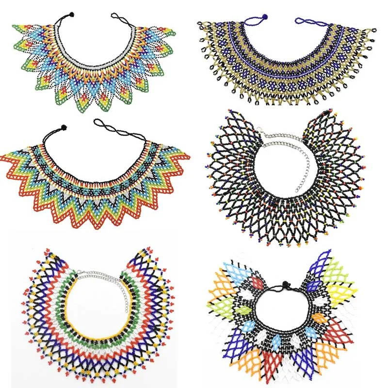 Handmade African Resin Beads Collar Choker Necklaces for Women Boho Indian Statement Necklace collier femme Party Jewelry
Handmade African Resin Beads Collar Choker Necklaces for Women Boho Indian Statement Necklace collier femme Party Jewelry