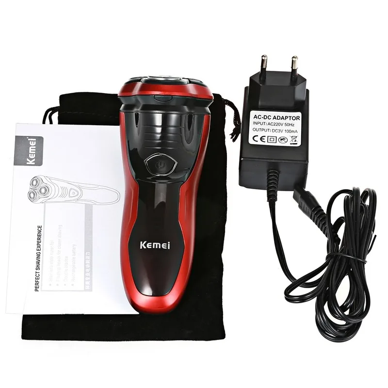 Kemei Hair Clippers Men Professional Wasbare Shaver Rechargeable Rotary Razor Shaver with 3D Shaving Heads Hair Removal Machine
Kemei Hair Clippers Men Professional Wasbare Shaver Rechargeable Rotary Razor Shaver with 3D Shaving Heads Hair Removal Machine