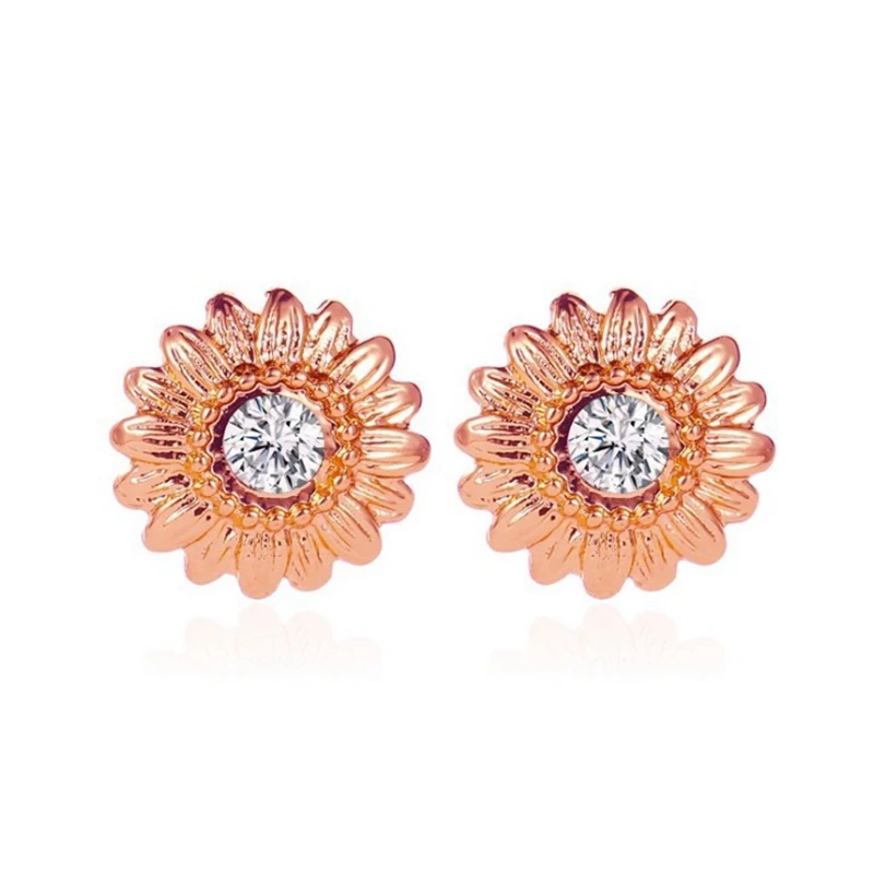 Sunflower Zircon Earrings Flower Stud Earrings For Girl Romantic Design Birthday New Year Gift Women Jewelry Accessories
Sunflower Zircon Earrings Flower Stud Earrings For Girl Romantic Design Birthday New Year Gift Women Jewelry Accessories