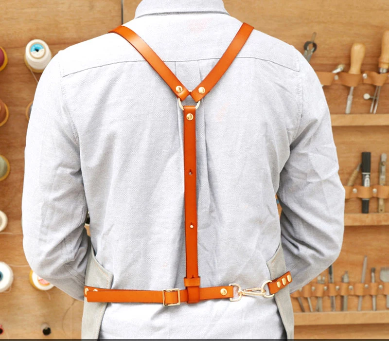 Korean Version Apron Light Gray Denim Canvas Work Clothes coffee Shop Restaurant Painting Genuine Leather Belt Apron Logo Custom
Korean Version Apron Light Gray Denim Canvas Work Clothes coffee Shop Restaurant Painting Genuine Leather Belt Apron Logo Custom