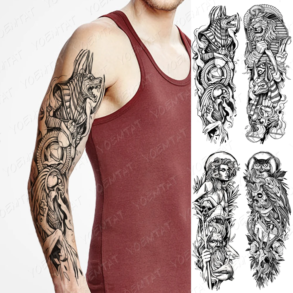 Waterproof Temporary Large Arm Sleeve Tattoo Stickers Egyptian god of death kobold Flash Tattoos Man Body Art Fake Tatto Female
Waterproof Temporary Large Arm Sleeve Tattoo Stickers Egyptian god of death kobold Flash Tattoos Man Body Art Fake Tatto Female